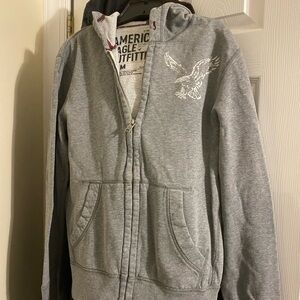 American Eagle Outfitters Gray Sweatshirt Hoodie